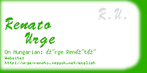 renato urge business card